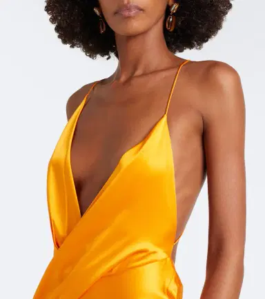 Alex Perry Asymmetric silk satin gown | Thumbnail 3