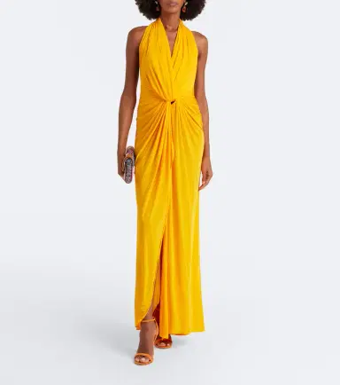 Alex Perry Draped halterneck jersey gown | Thumbnail 2