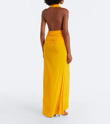 Alex Perry Draped halterneck jersey gown | Thumbnail 4