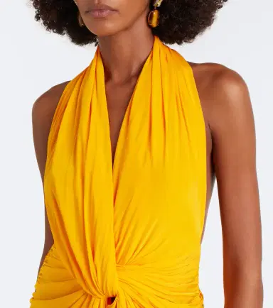 Alex Perry Draped halterneck jersey gown | Thumbnail 5