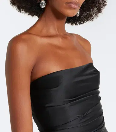 Alex Perry Draped strapless crêpe satin gown | Thumbnail 3