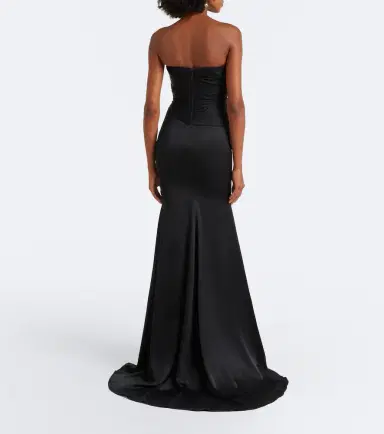 Alex Perry Draped strapless crêpe satin gown | Thumbnail 5