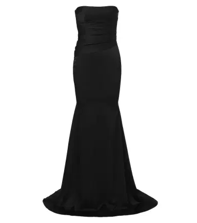Alex Perry Draped strapless crêpe satin gown | Thumbnail 1
