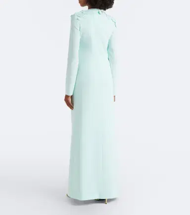Costarellos Verana embellished floral-appliqué crêpe gown | Thumbnail 2