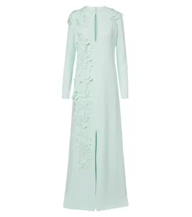 Costarellos Verana embellished floral-appliqué crêpe gown | Thumbnail 1