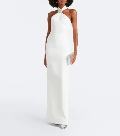 David Koma Embellished halterneck satin-trimmed gown | Thumbnail 5 David Koma Embellished halterneck satin-trimmed gown | Thumbnail 5
