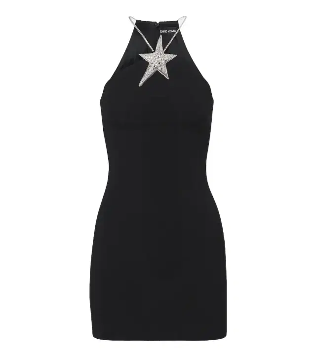 David Koma Embellished halterneck minidress