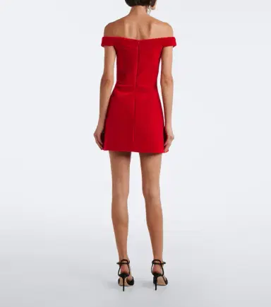 David Koma Off-shoulder velvet minidress | Thumbnail 3