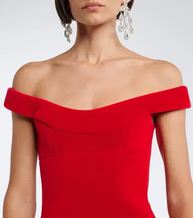 David Koma Off-shoulder velvet minidress | Thumbnail 4