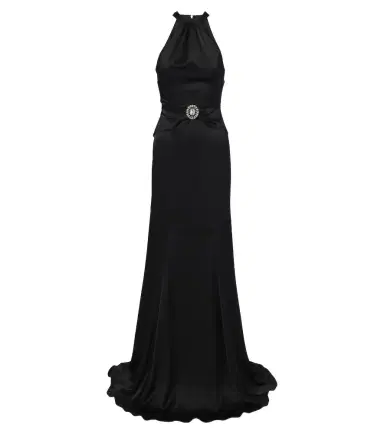 David Koma Embellished halterneck satin gown | Thumbnail 1