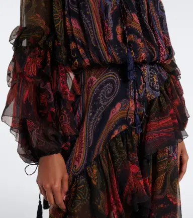 Etro Printed silk chiffon gown | Thumbnail 5
