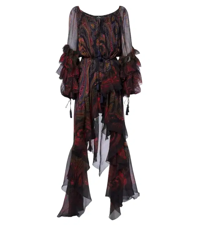 Etro Printed silk chiffon gown