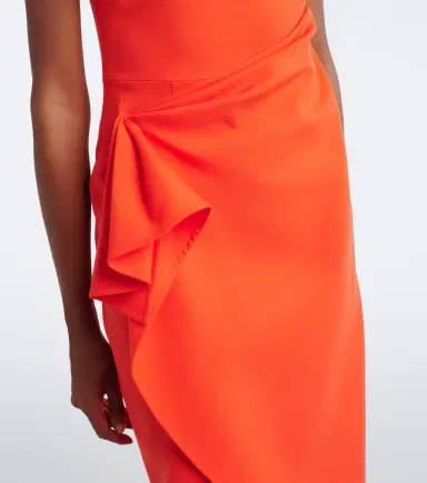 Oscar de la Renta Draped wool-blend midi dress | Thumbnail 2