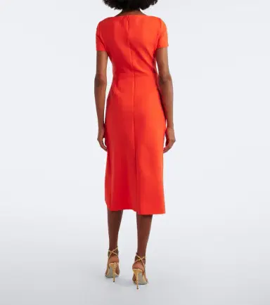 Oscar de la Renta Draped wool-blend midi dress | Thumbnail 6