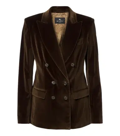 Etro Double-breasted cotton velvet blazer | Thumbnail 1 Etro Double-breasted cotton velvet blazer | Thumbnail 1