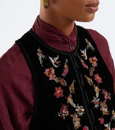 Etro Beaded velvet vest | Thumbnail 4