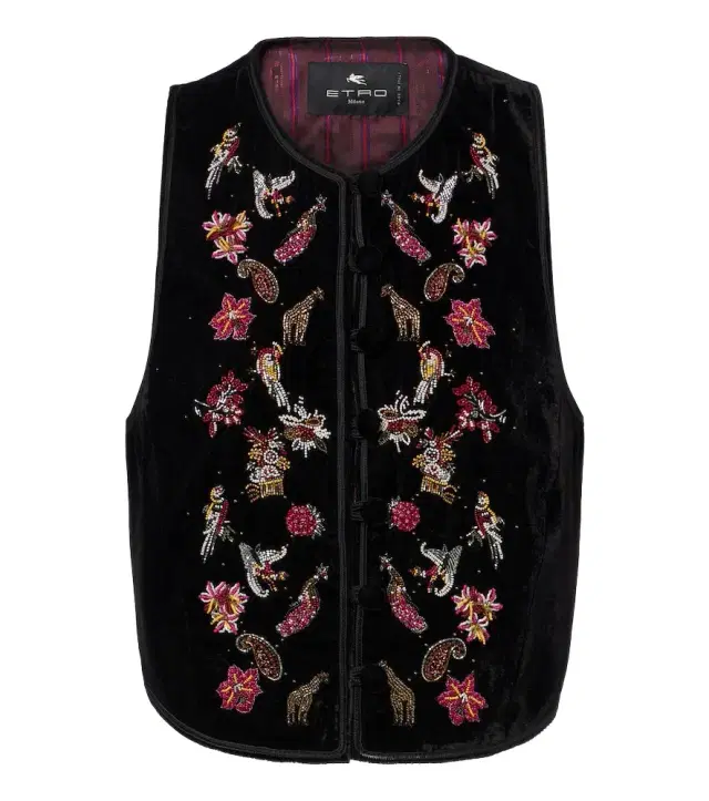 Etro Beaded velvet vest