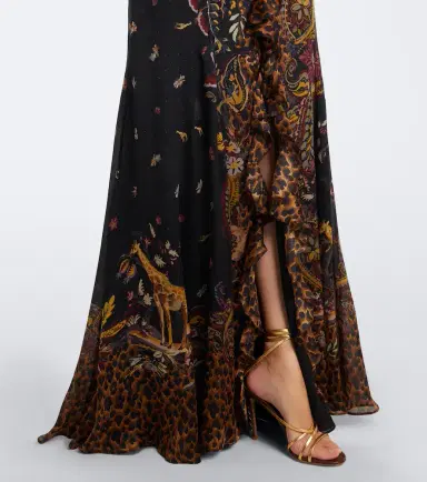 Etro Printed ruched silk maxi dress | Thumbnail 4 Etro Printed ruched silk maxi dress | Thumbnail 4