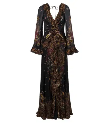 Etro Printed ruched silk maxi dress | Thumbnail 1 Etro Printed ruched silk maxi dress | Thumbnail 1