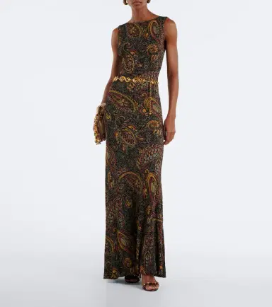 Etro Printed ribbed-knit maxi dress | Thumbnail 3