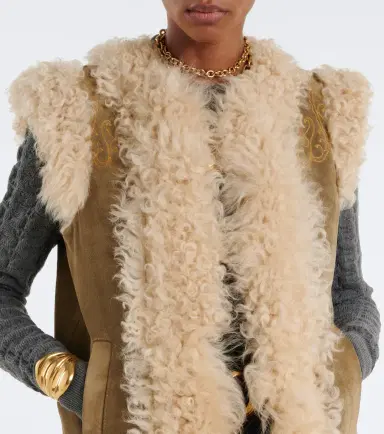 Etro Shearling-lined embroidered vest | Thumbnail 5