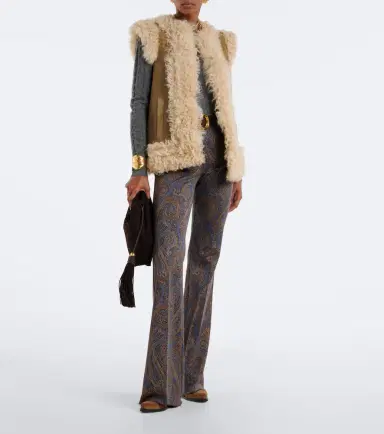 Etro Shearling-lined embroidered vest | Thumbnail 7