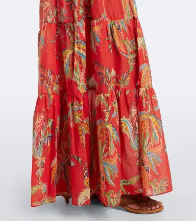 Etro Printed tiered cotton maxi dress | Thumbnail 5