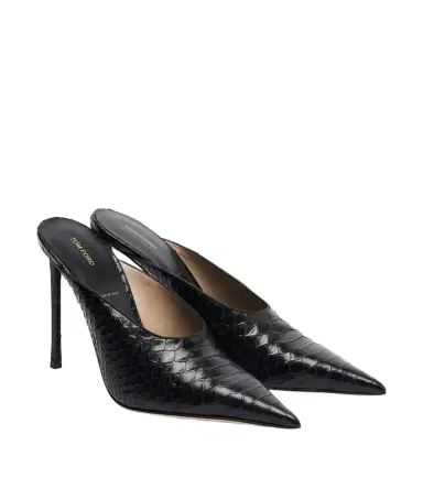 Tom Ford Snake-effect leather mules | Thumbnail 1