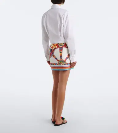 Dolce & Gabbana Carretto cotton miniskirt | Thumbnail 4