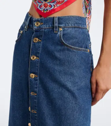 Dolce & Gabbana Denim tiered maxi skirt | Thumbnail 4