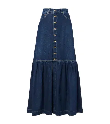 Dolce & Gabbana Denim tiered maxi skirt | Thumbnail 1