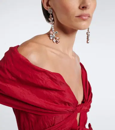 Erdem Crystal-embellished drop earrings | Thumbnail 5 Erdem Crystal-embellished drop earrings | Thumbnail 5