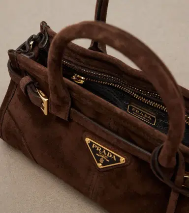 Prada Bonnie Mini suede tote bag | Thumbnail 4 Prada Bonnie Mini suede tote bag | Thumbnail 4