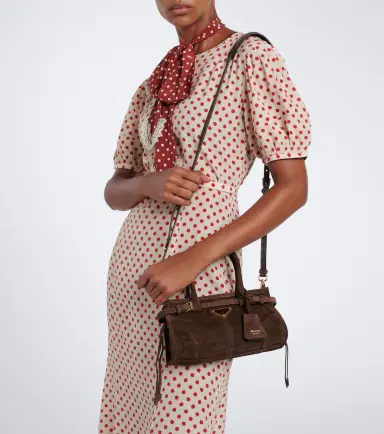 Prada Bonnie Mini suede tote bag | Thumbnail 5 Prada Bonnie Mini suede tote bag | Thumbnail 5