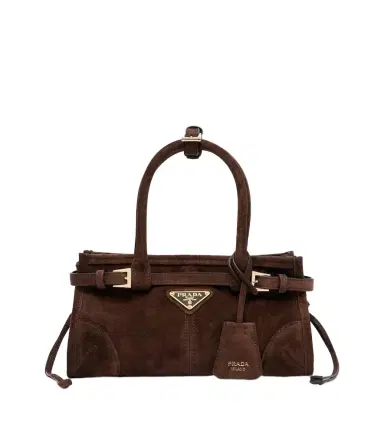 Prada Bonnie Mini suede tote bag | Thumbnail 1 Prada Bonnie Mini suede tote bag | Thumbnail 1