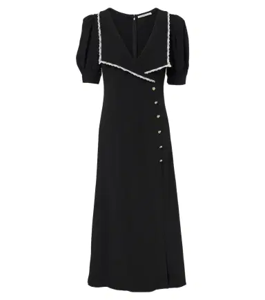 Alessandra Rich Lace-trimmed cady midi dress | Thumbnail 1