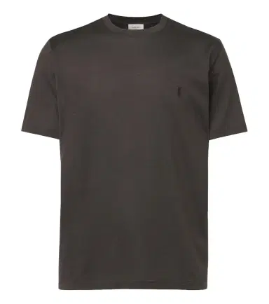 Saint Laurent Cassandre silk and cotton T-shirt | Thumbnail 1 Saint Laurent Cassandre silk and cotton T-shirt | Thumbnail 1