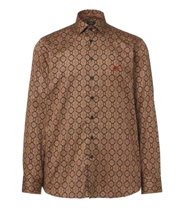 Etro Printed cotton poplin shirt
