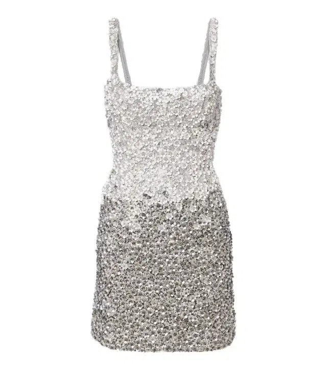 La Fuori Là Fuori Floral sequined minidress