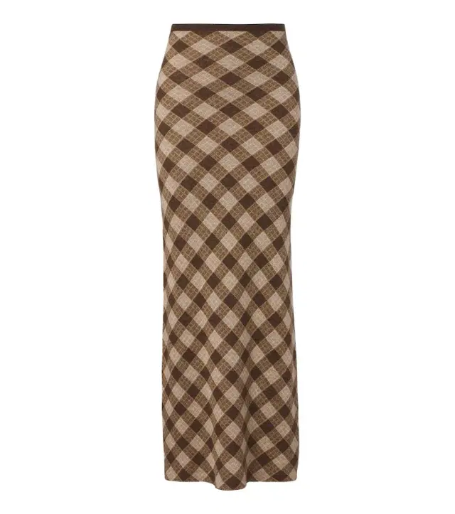 Aya Muse Kae plaid maxi skirt