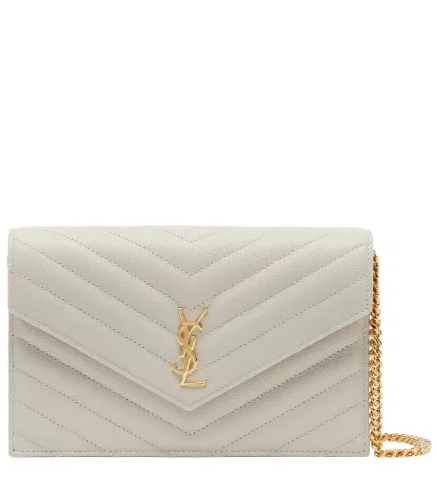 Saint Laurent Cassandre Envelope leather wallet on chain