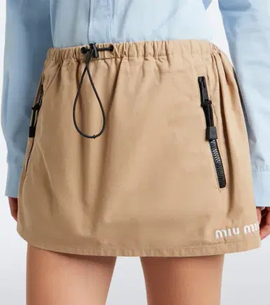 Miu Miu Cotton gabardine miniskirt | Thumbnail 3