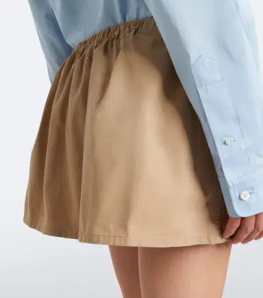 Miu Miu Cotton gabardine miniskirt | Thumbnail 5