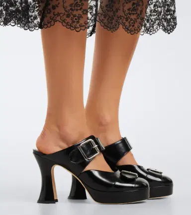 Simone Rocha Buckle Sculpt leather mules | Thumbnail 6 Simone Rocha Buckle Sculpt leather mules | Thumbnail 6
