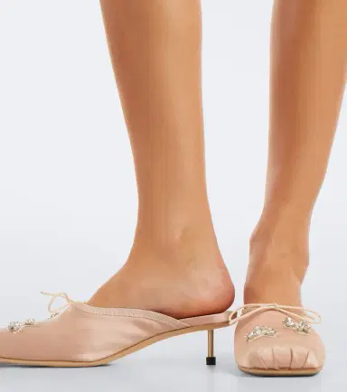 Simone Rocha Embellished satin mules | Thumbnail 6 Simone Rocha Embellished satin mules | Thumbnail 6