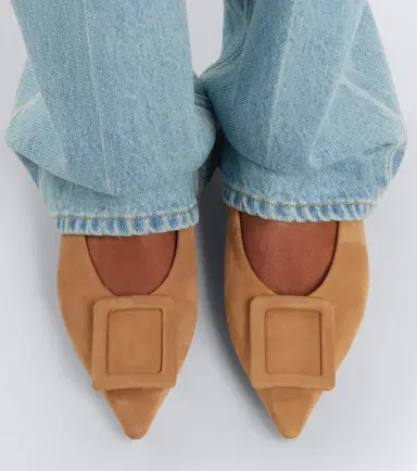 Roger Vivier Viv' in The City suede ballet flats | Thumbnail 5