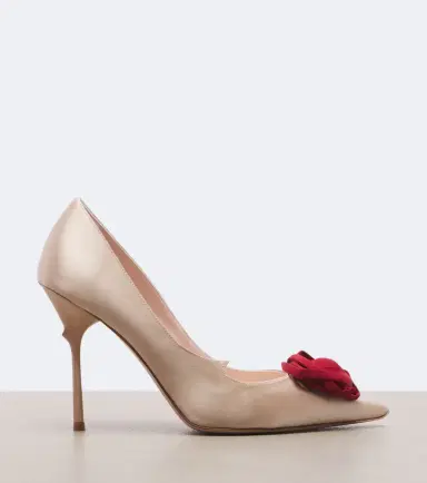 Roger Vivier Rose Vivier floral-appliqué satin pumps | Thumbnail 3