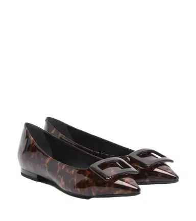 Roger Vivier Gommettine patent leather ballet flats | Thumbnail 1