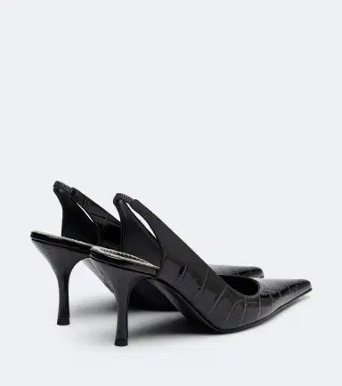 Magda Butrym Croc-effect leather slingbacks | Thumbnail 3