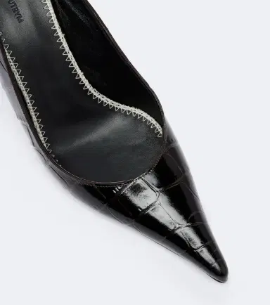 Magda Butrym Croc-effect leather slingbacks | Thumbnail 4